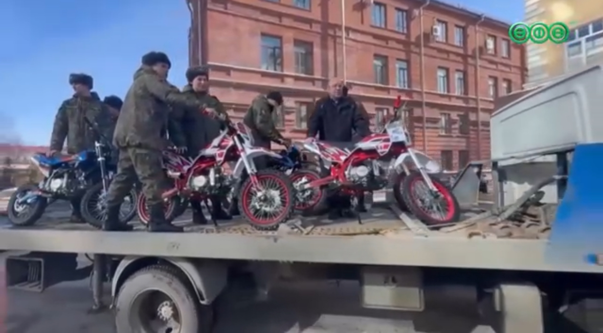 29-й конвой на передовую: Кировский район Уфы отправил партию мототехники в зону специальной военной операции