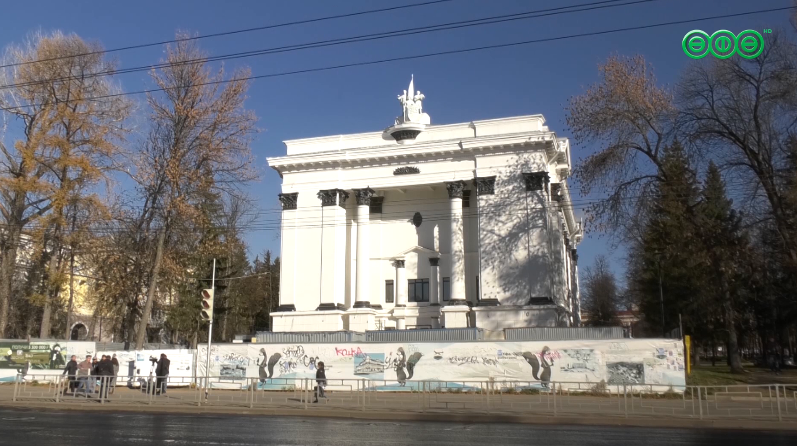 В Уфе продолжается обновление исторического здания кинотеатра "Победа"