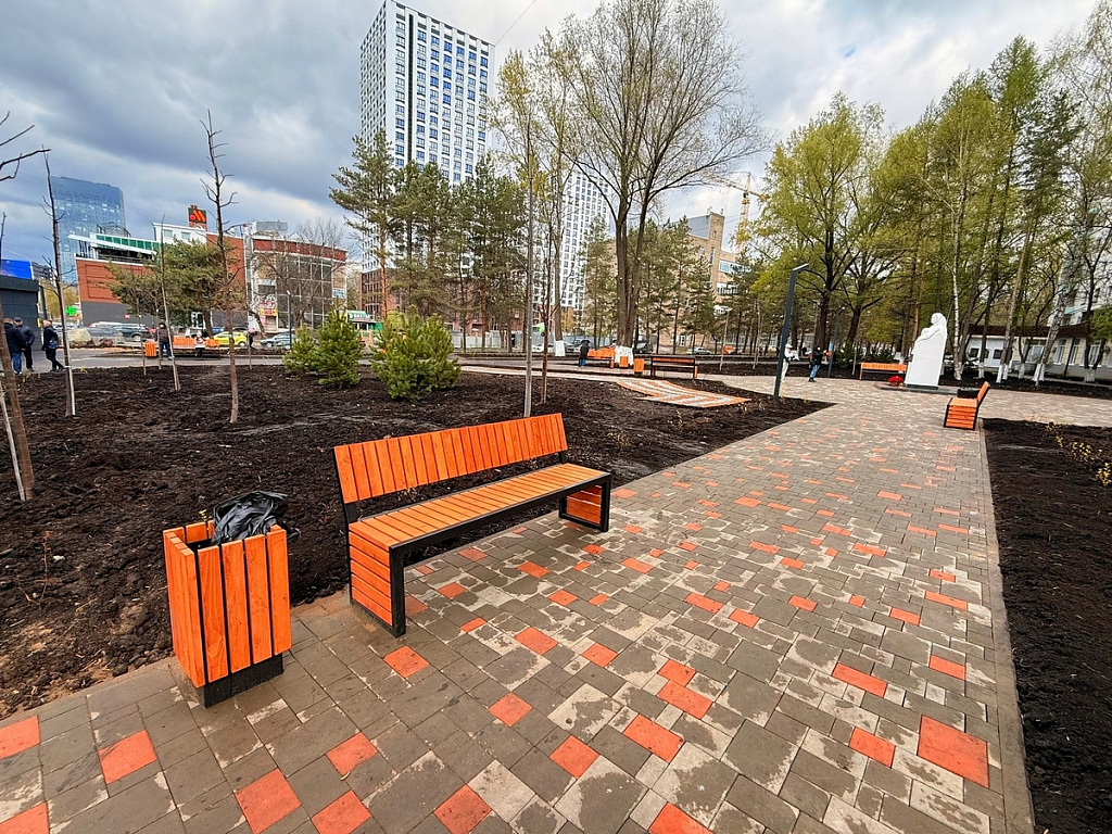  В Уфе продолжается благоустройство общественных пространств